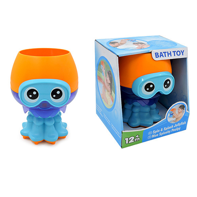 Spin & Splash Jellyfish Kids Bath Toy Water Pool Children Toddler